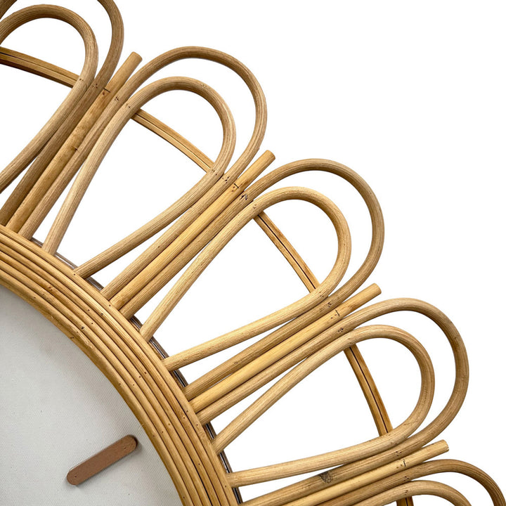 Koda Living Sunbeam Rattan Bamboo Sunburst Wall Clock 80cm KG4110 3