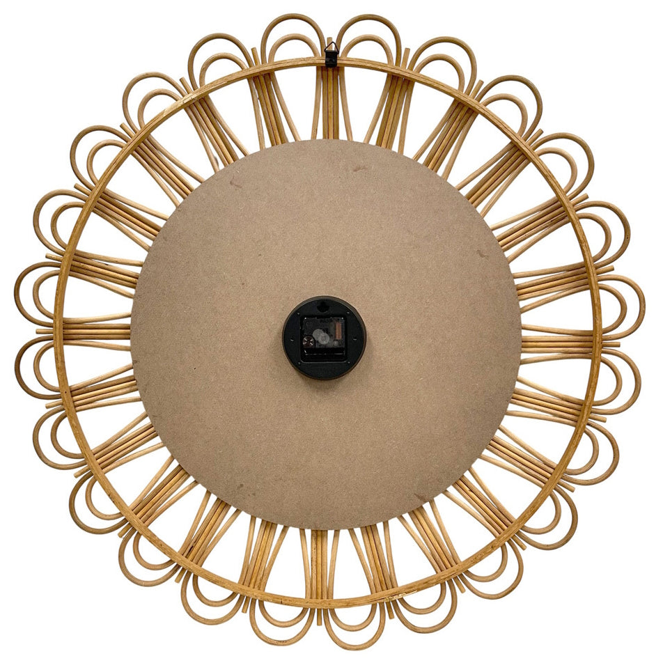 Koda Living Sunbeam Rattan Bamboo Sunburst Wall Clock 80cm KG4110 4