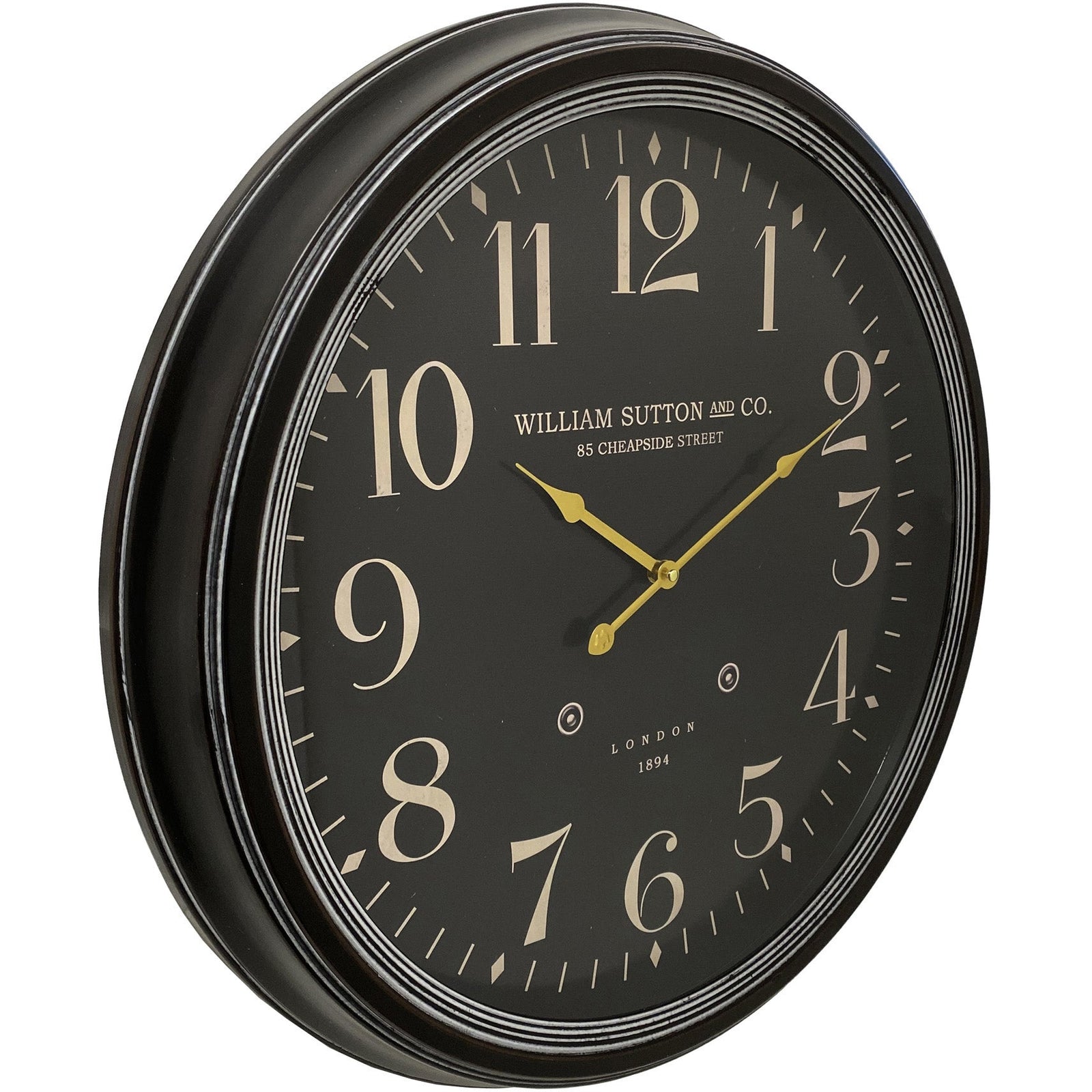 Koda Living Vintage William Sutton London Wall Clock Black 60cm KC1864 2