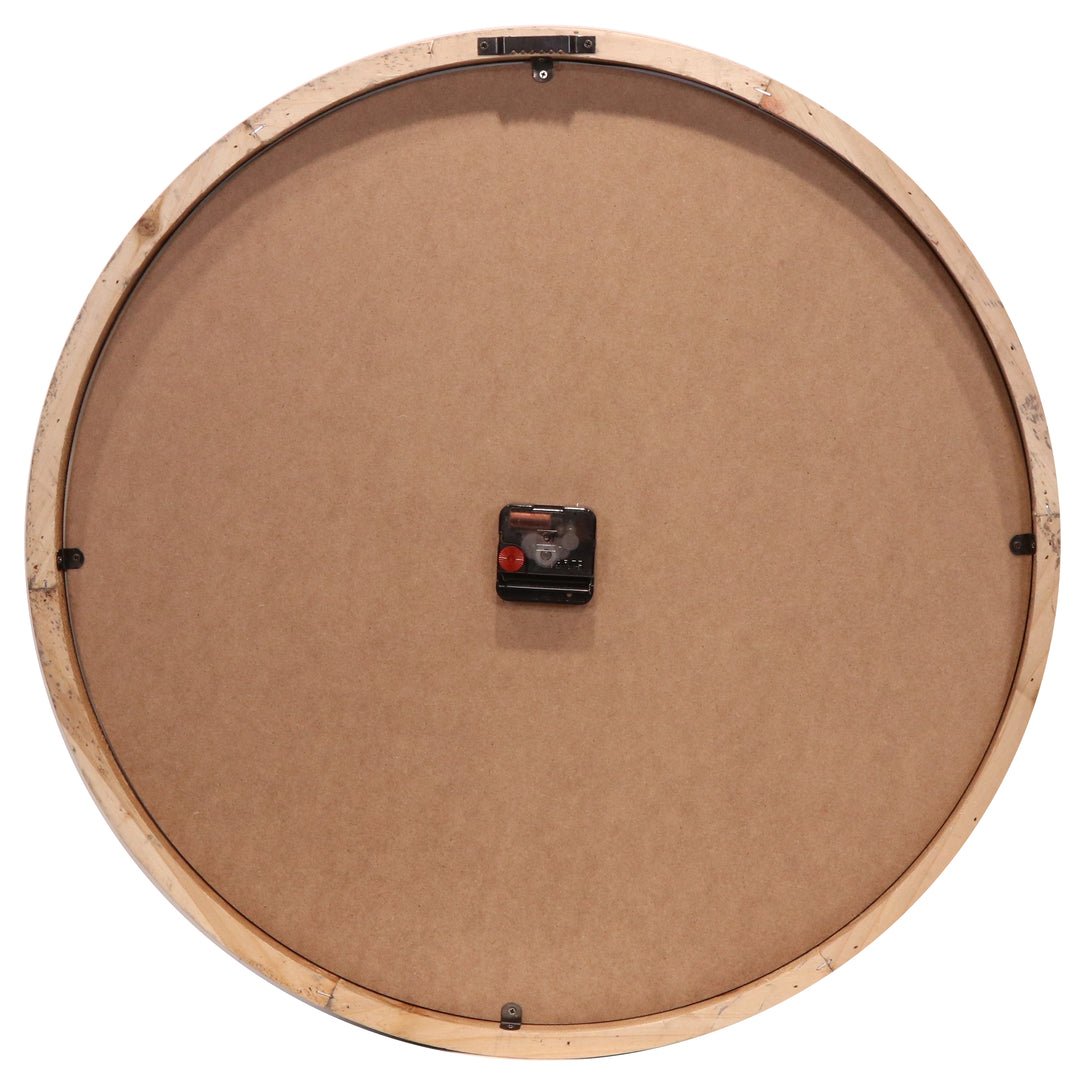 Koda Living Walnut Frame Classic Solid Wood Glass Wall Clock 60cm KC5520 4