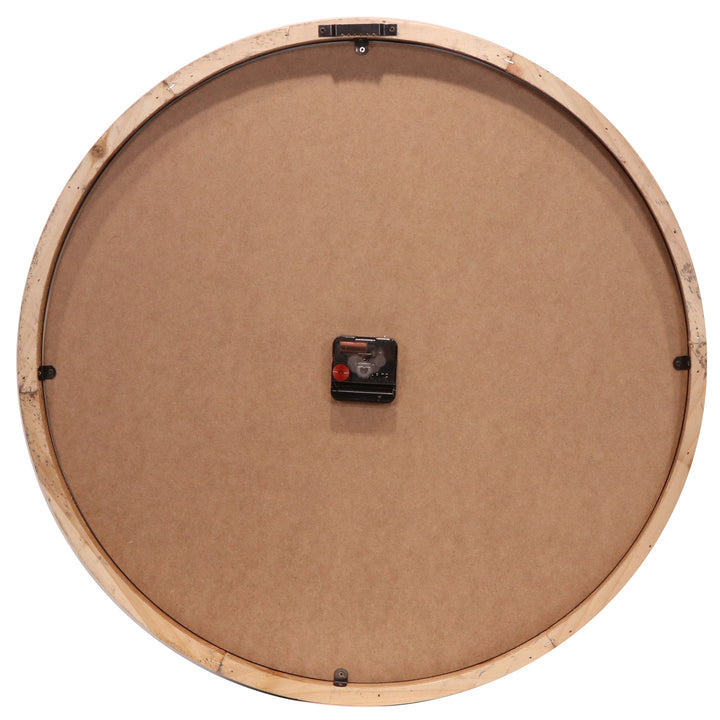 Koda Living Walnut Frame Classic Solid Wood Glass Wall Clock 60cm KC5520 4