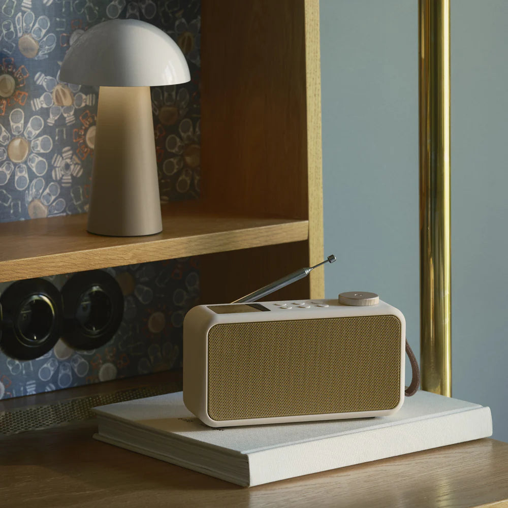 Kreafunk Atune DAB Radio BT Speaker Alarm Clock Ivory Sand 20cm KFFU19 2