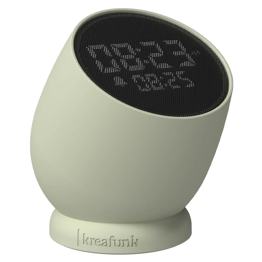 Kreafunk Bell Wireless Flip To Snooze Alarm Clock Dusty Olive 9cm KFYI08 1