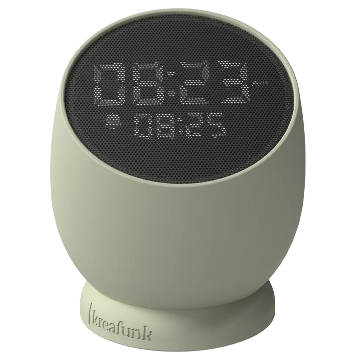 Kreafunk Bell Wireless Flip To Snooze Alarm Clock Dusty Olive 9cm KFYI08 2
