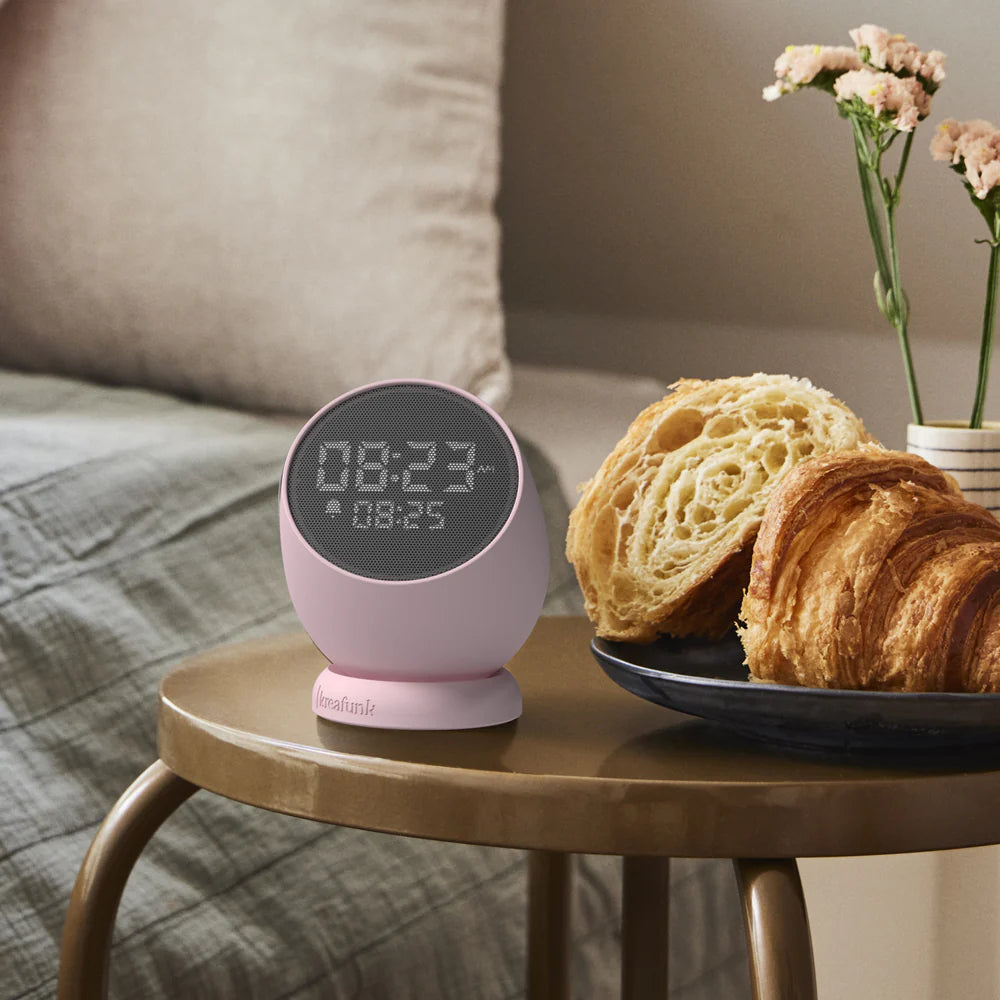 Kreafunk Bell Wireless Flip To Snooze Alarm Clock Dusty Rose 9cm KFYI03 3