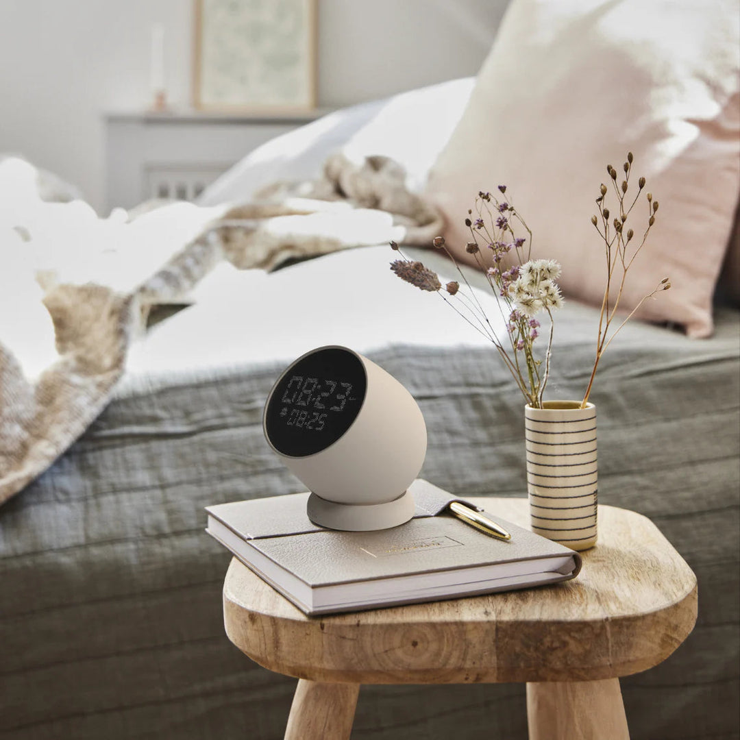 Kreafunk Bell Wireless Flip To Snooze Alarm Clock Ivory Sand 9cm KFYI09 6