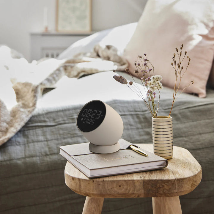 Kreafunk Bell Wireless Flip To Snooze Alarm Clock Ivory Sand 9cm KFYI09 6