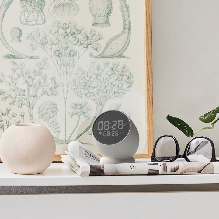 Kreafunk Bell Wireless Flip To Snooze Alarm Clock Ivory Sand 9cm KFYI09 7