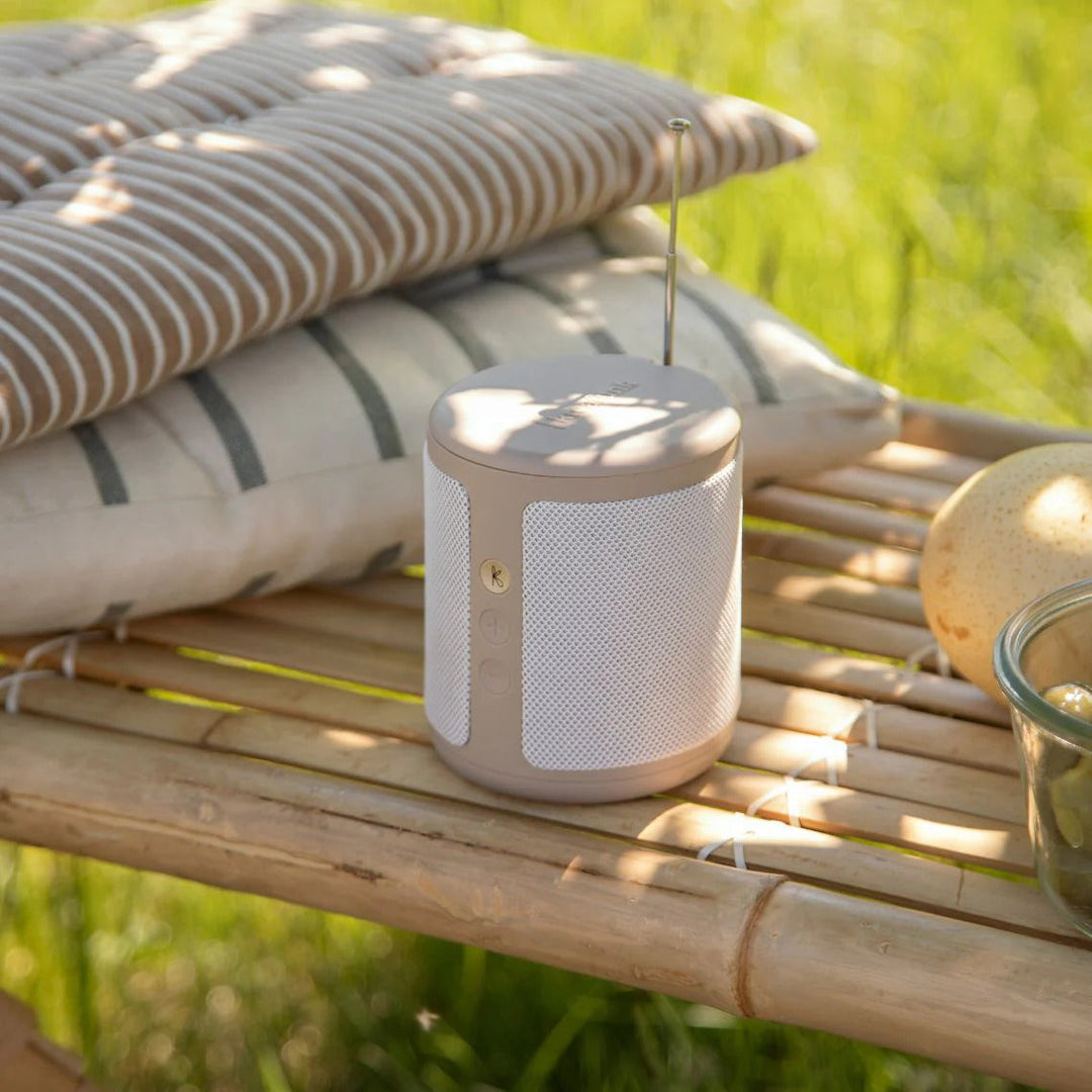 Kreafunk Dabbie DAB Radio BT Speaker Alarm Clock Ivory Sand 11cm KFFU09 2