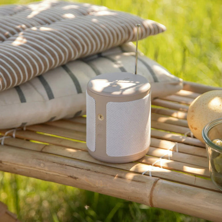 Kreafunk Dabbie DAB Radio BT Speaker Alarm Clock Ivory Sand 11cm KFFU09 2