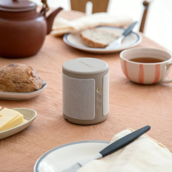 Kreafunk Dabbie DAB Radio BT Speaker Alarm Clock Ivory Sand 11cm KFFU09 3