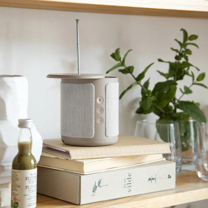 Kreafunk Dabbie DAB Radio BT Speaker Alarm Clock Ivory Sand 11cm KFFU09 4