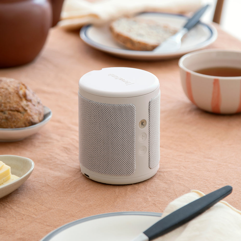 Kreafunk Dabbie DAB Radio BT Speaker Alarm Clock Soft White 11cm KFFU01 2