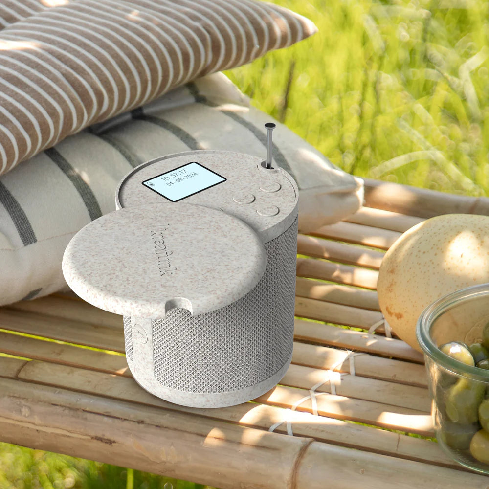 Kreafunk Dabbie DAB Radio BT Speaker Alarm Clock Wheat 11cm KFFU07 2