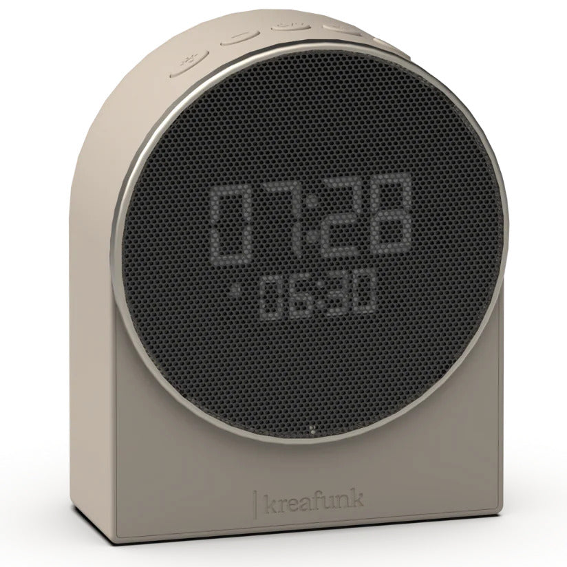 Kreafunk Ivy LED Bluetooth Speaker Alarm Clock Ivory Sand 11cm KFEW29 1