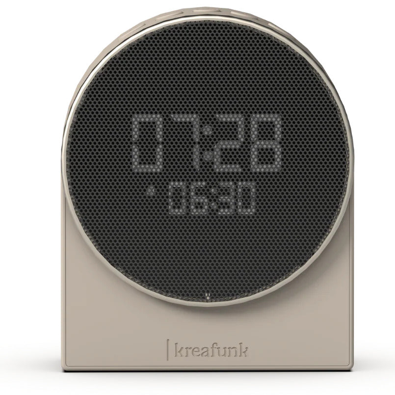 Kreafunk Ivy LED Bluetooth Speaker Alarm Clock Ivory Sand 11cm KFEW29 3