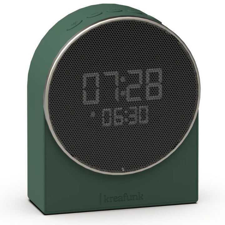 Kreafunk Ivy LED Bluetooth Speaker Alarm Clock Nordic Green 11cm KFEW28 1