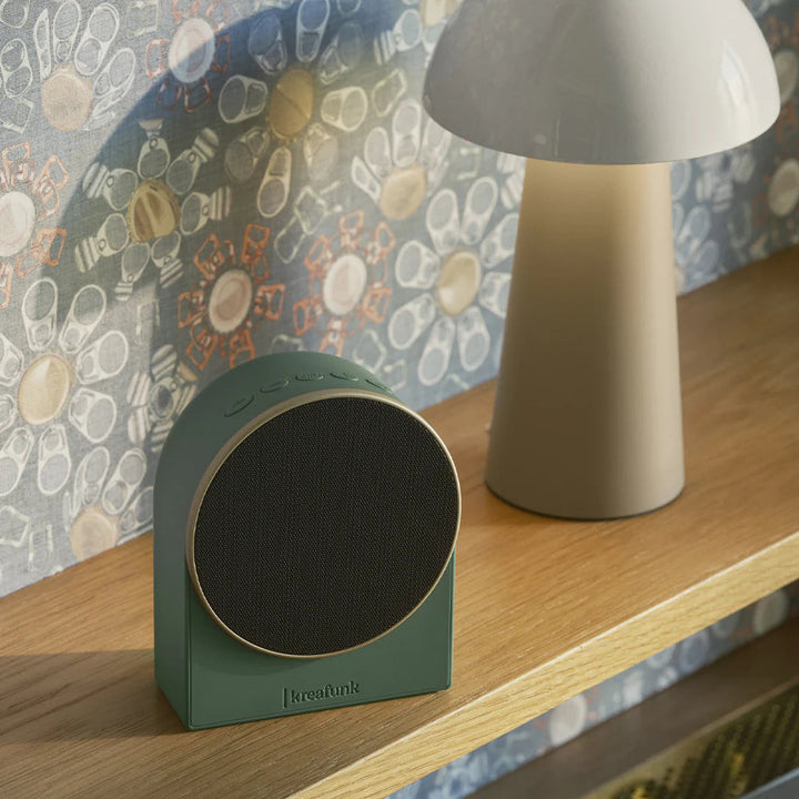 Kreafunk Ivy LED Bluetooth Speaker Alarm Clock Nordic Green 11cm KFEW28 2
