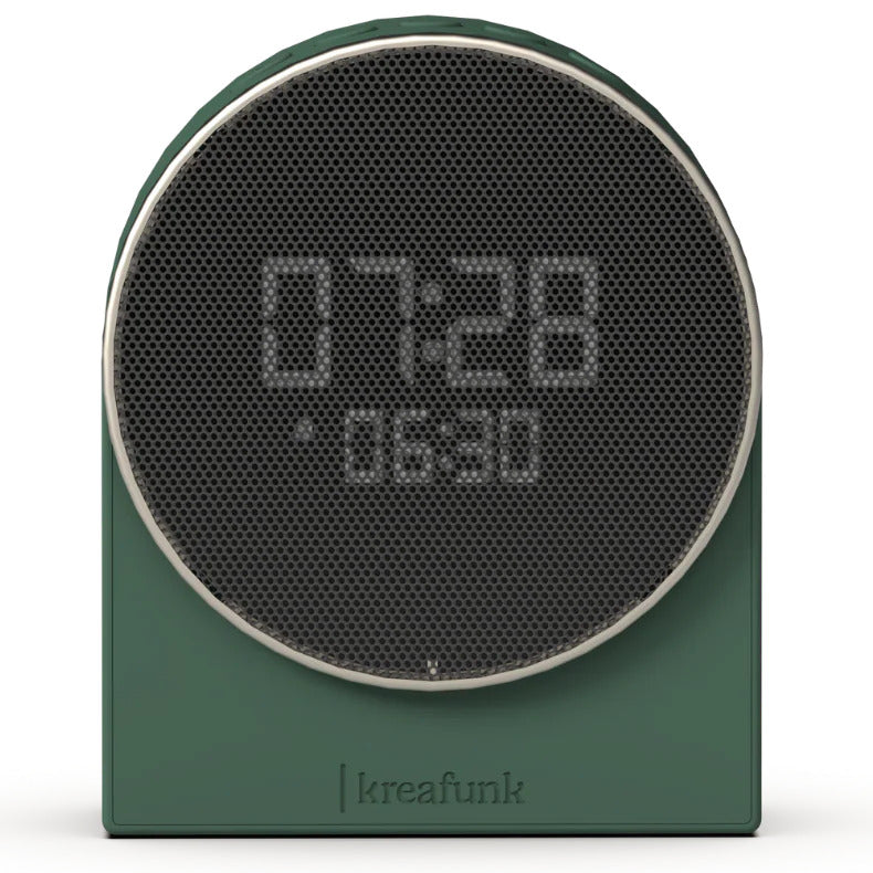 Kreafunk Ivy LED Bluetooth Speaker Alarm Clock Nordic Green 11cm KFEW28 3