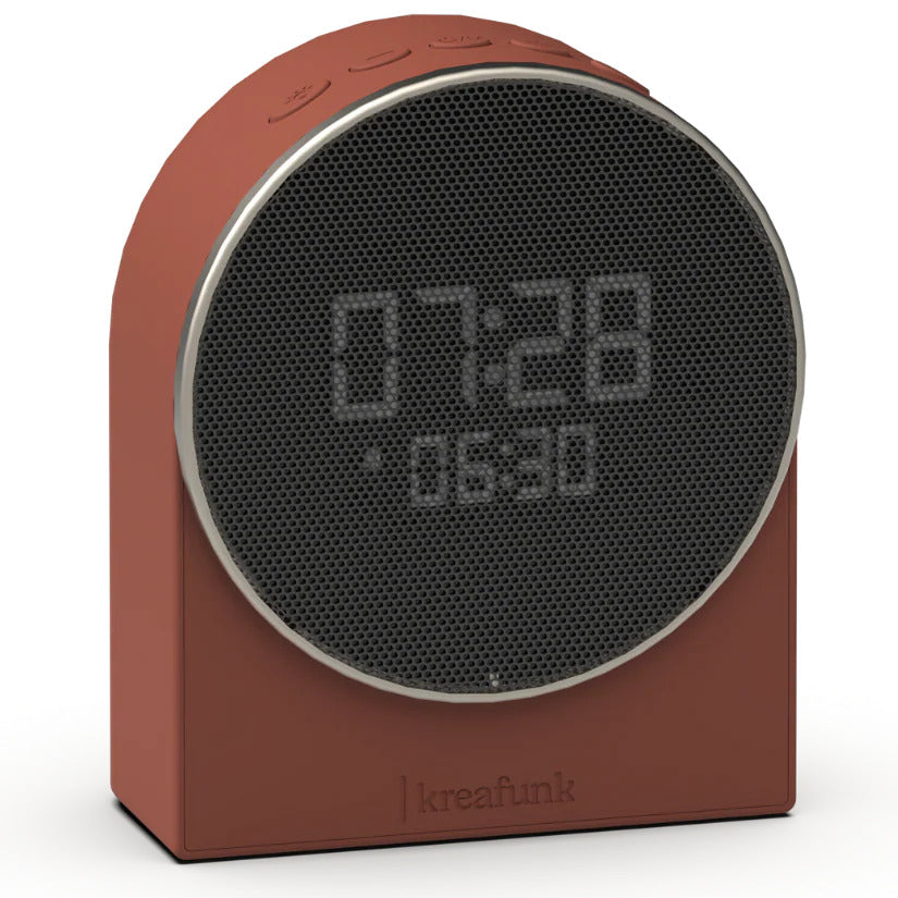 Kreafunk Ivy LED Bluetooth Speaker Alarm Clock Terracotta 11cm KFEW23 1
