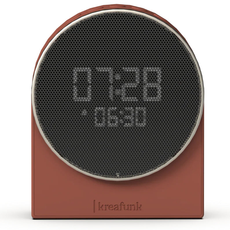 Kreafunk Ivy LED Bluetooth Speaker Alarm Clock Terracotta 11cm KFEW23 6