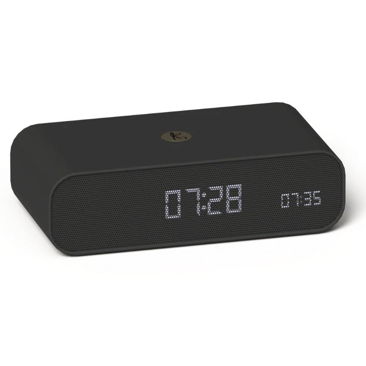 Kreafunk Wakie Qi Charging BT Speaker Alarm Clock Black 16cm KFKE192 1