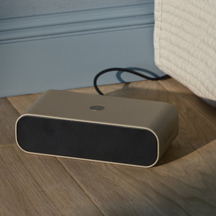 Kreafunk Wakie Qi Charging BT Speaker Alarm Clock Ivory Sand 16cm KFKE199 3