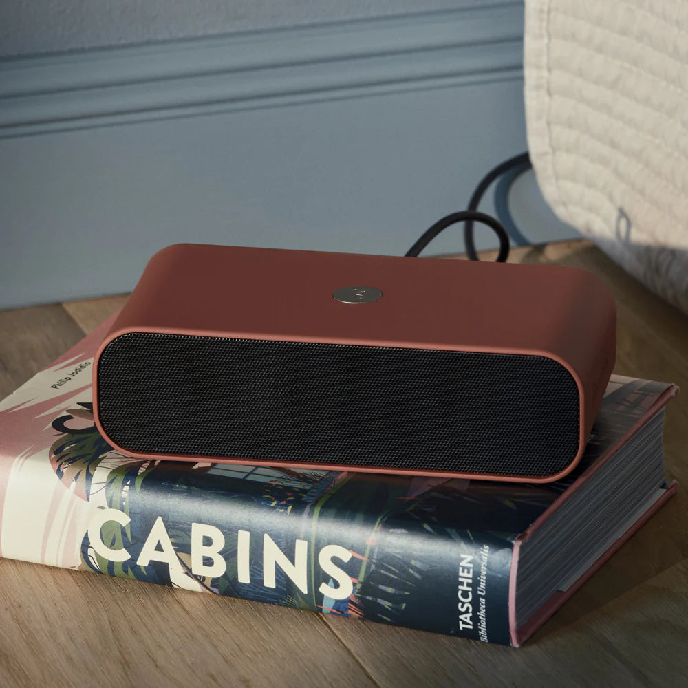 Kreafunk Wakie Qi Charging BT Speaker Alarm Clock Terracotta 16cm KFKE193 3