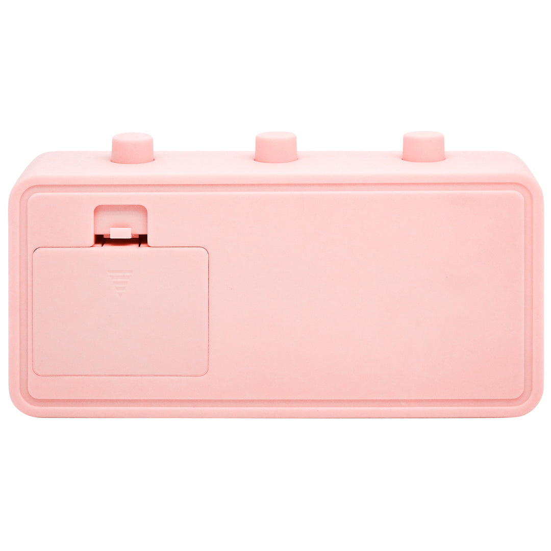Leni Flipper Retro Manual Day Date Alarm Clock Dusty Pink 20cm 64920DPI 2