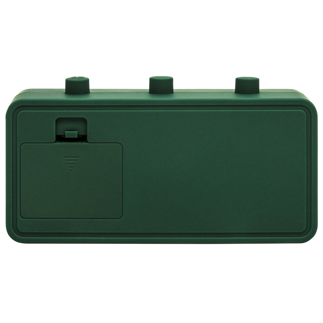 Leni Flipper Retro Manual Day Date Alarm Clock Forest Green 20cm 64920FGR 2