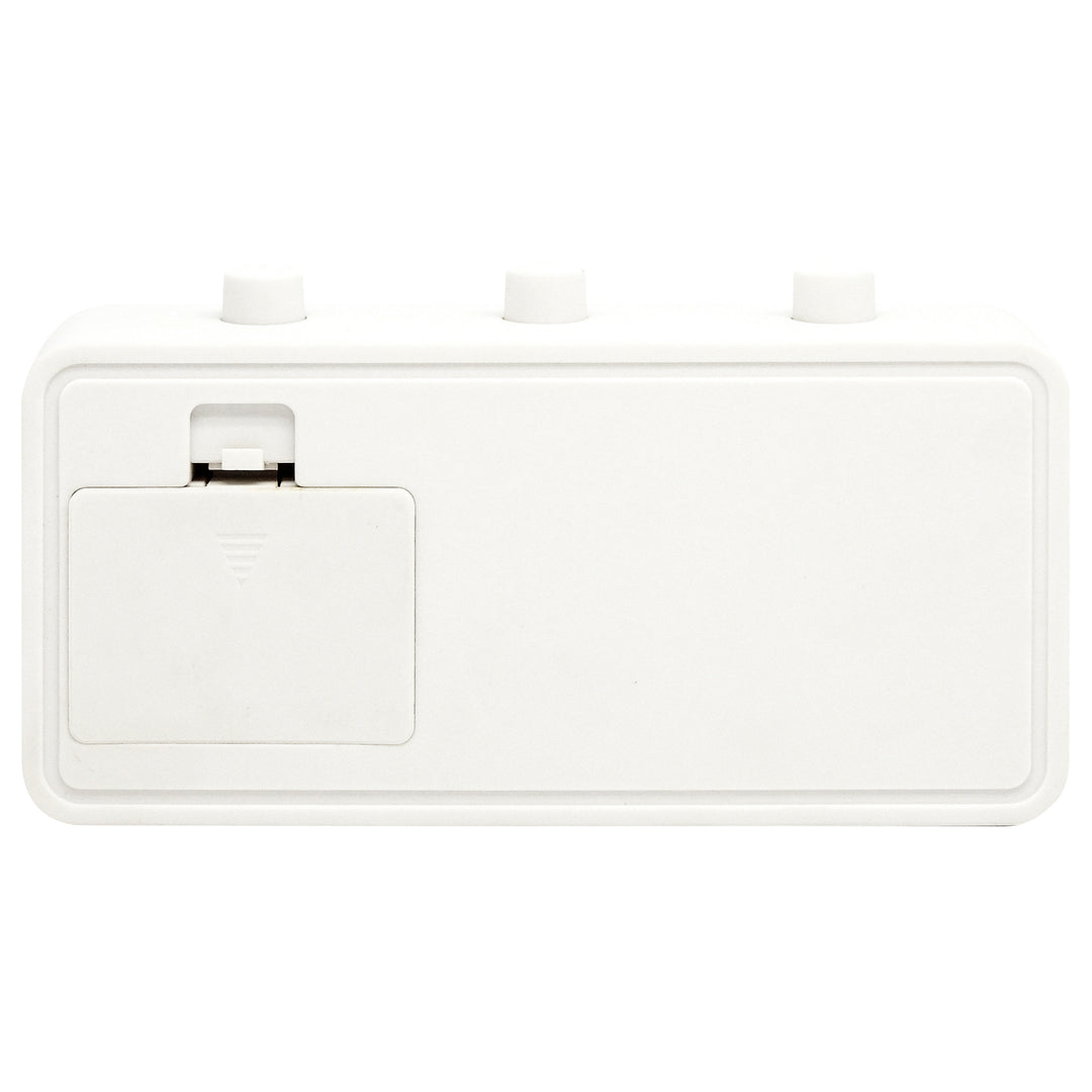 Leni Flipper Retro Manual Day Date Alarm Clock White 20cm 64920WHI 2