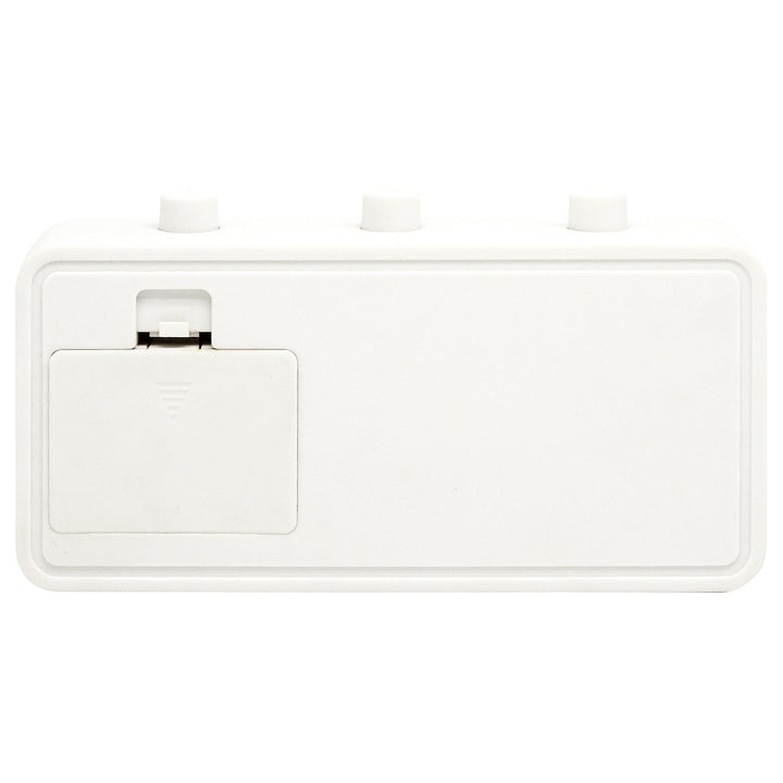 Leni Flipper Retro Manual Day Date Alarm Clock White 20cm 64920WHI 2