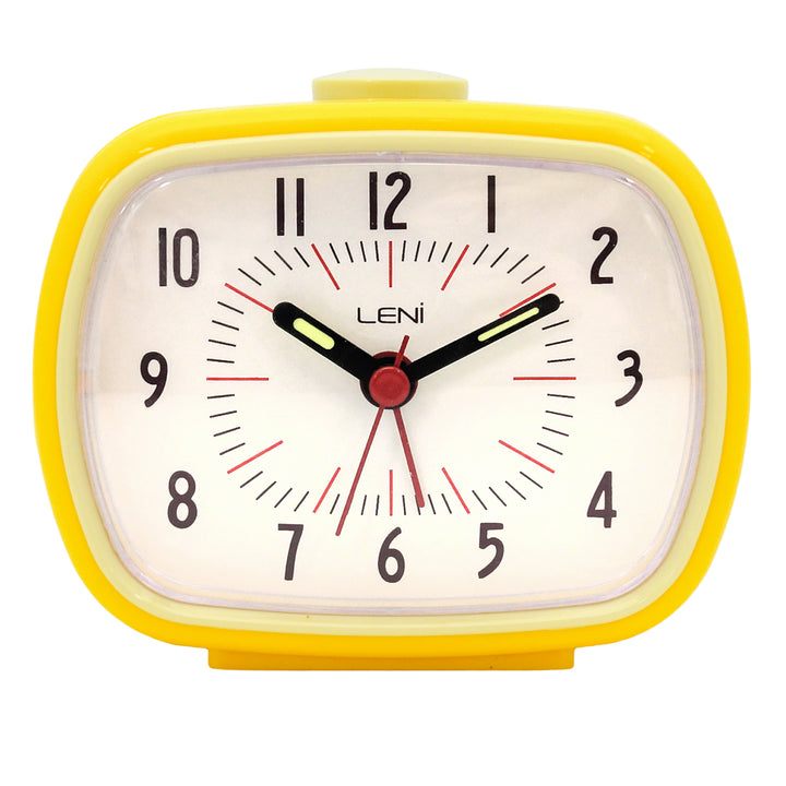 Leni Retro Alarm Clock Lemon Yellow 11cm 62020LEM 1