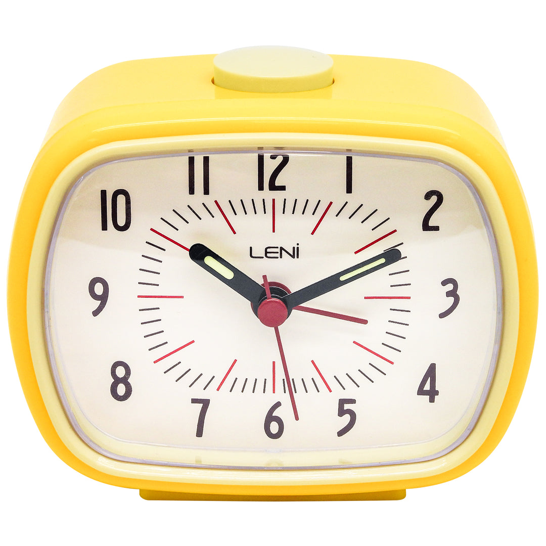 Leni Retro Alarm Clock Lemon Yellow 11cm 62020LEM 4