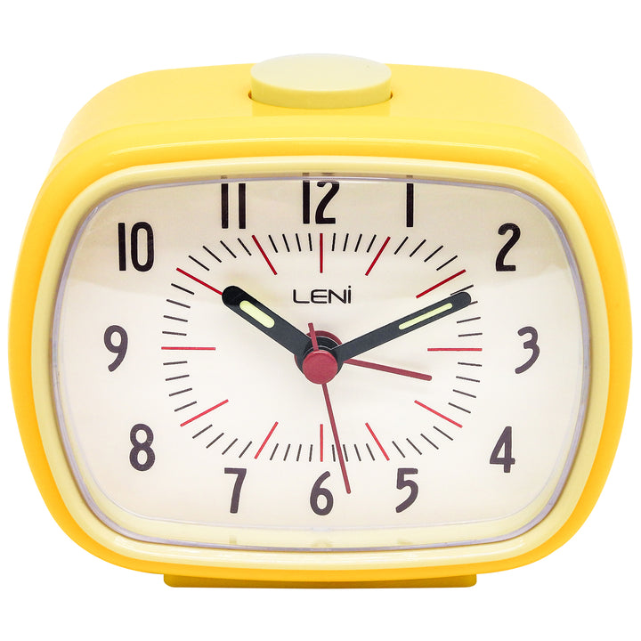 Leni Retro Alarm Clock Lemon Yellow 11cm 62020LEM 4