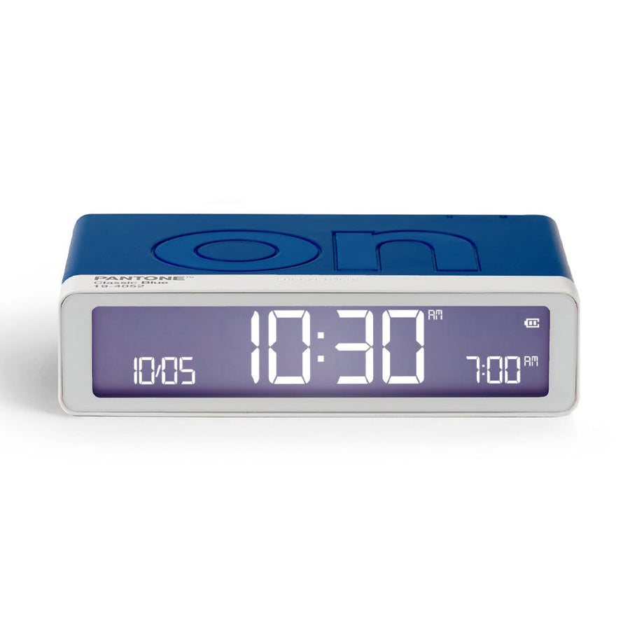 Lexon Flip Classic Reversible LCD Alarm Clock Pantone Blue 10cm LD-LR157PT-B 1