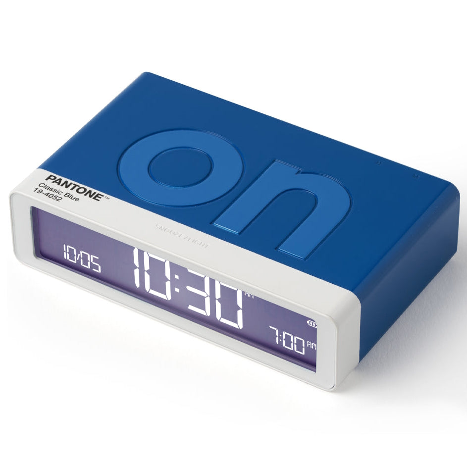 Lexon Flip Classic Reversible LCD Alarm Clock Pantone Blue 10cm LD-LR157PT-B 2
