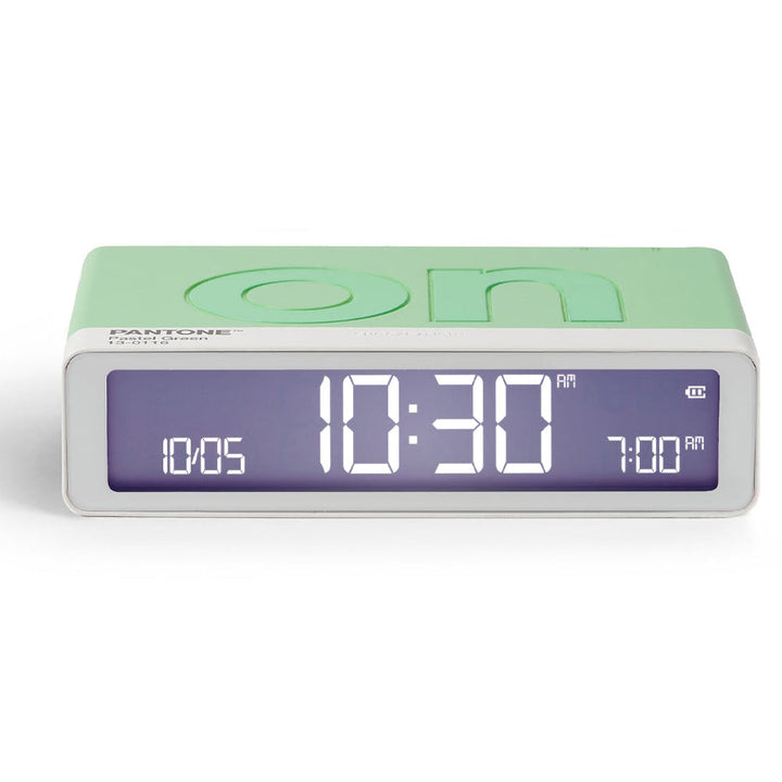 Lexon Flip Classic Reversible LCD Alarm Clock Pantone Green 10cm LD-LR157PT-M 1