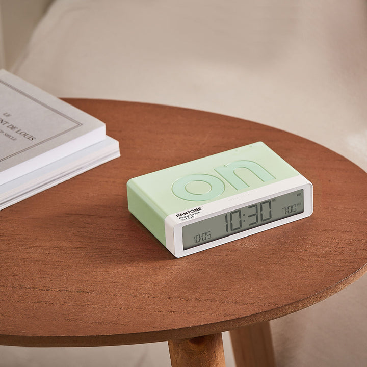 Lexon Flip Classic Reversible LCD Alarm Clock Pantone Green 10cm LD-LR157PT-M 3