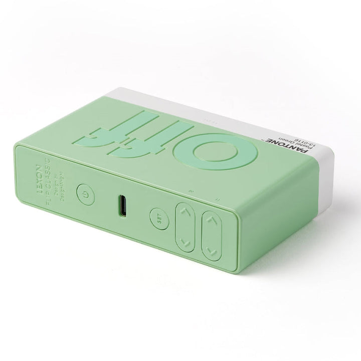 Lexon Flip Classic Reversible LCD Alarm Clock Pantone Green 10cm LD-LR157PT-M 5