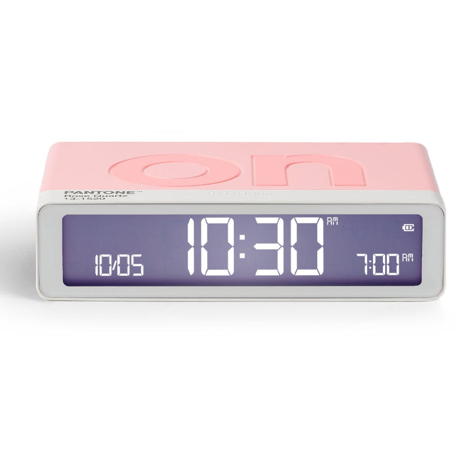 Lexon Flip Classic Reversible LCD Alarm Clock Pantone Rose 10cm LD-LR157PT-LP 1