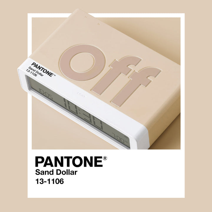 Lexon Flip Classic Reversible LCD Alarm Clock Pantone Sand 10cm LD-LR157PT-S 4
