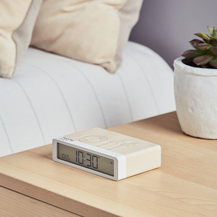 Lexon Flip Classic Reversible LCD Alarm Clock Pantone Sand 10cm LD-LR157PT-S 5