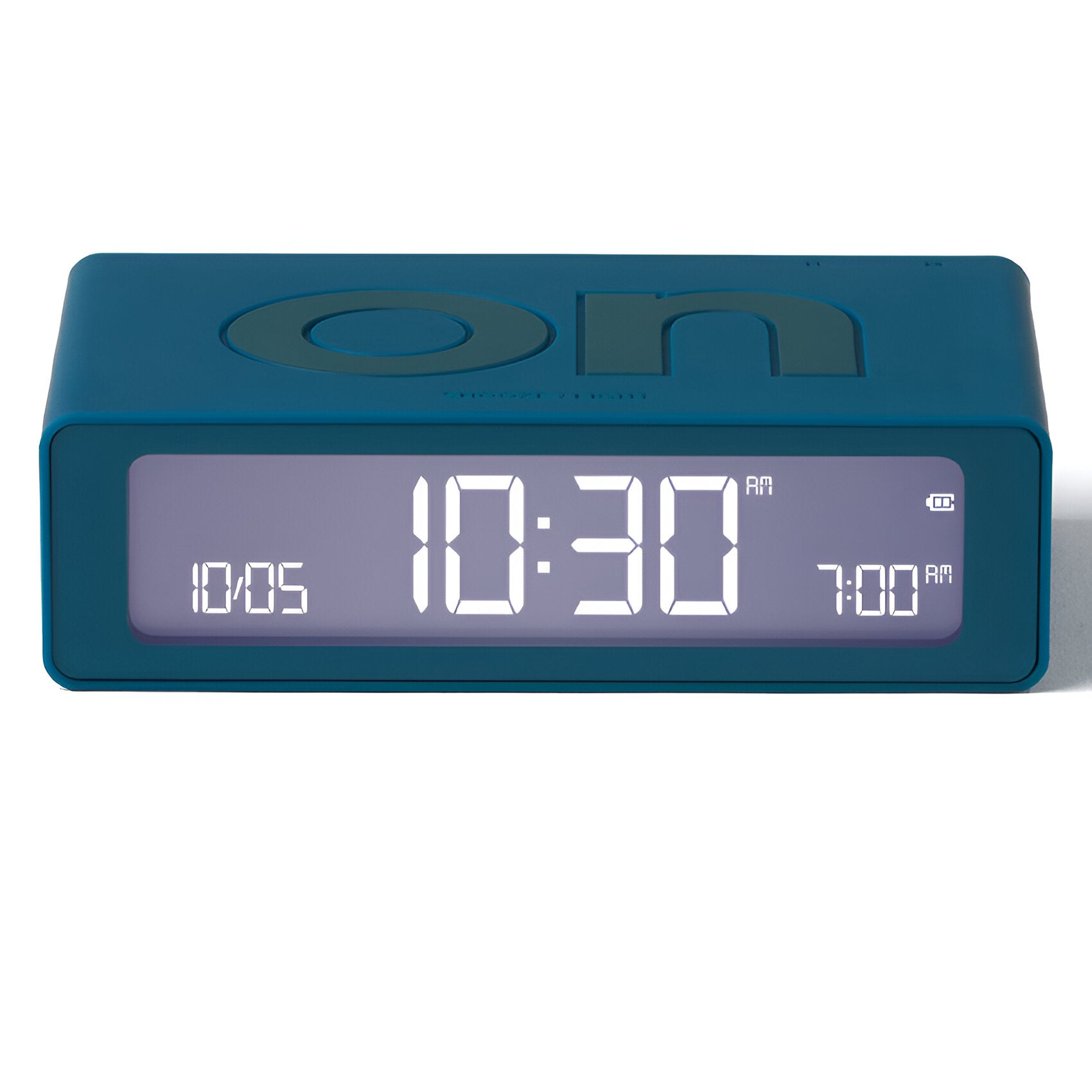 Lexon Flip Mini Travel Reversible Digital LCD Alarm Clock Blue – Oh Clocks