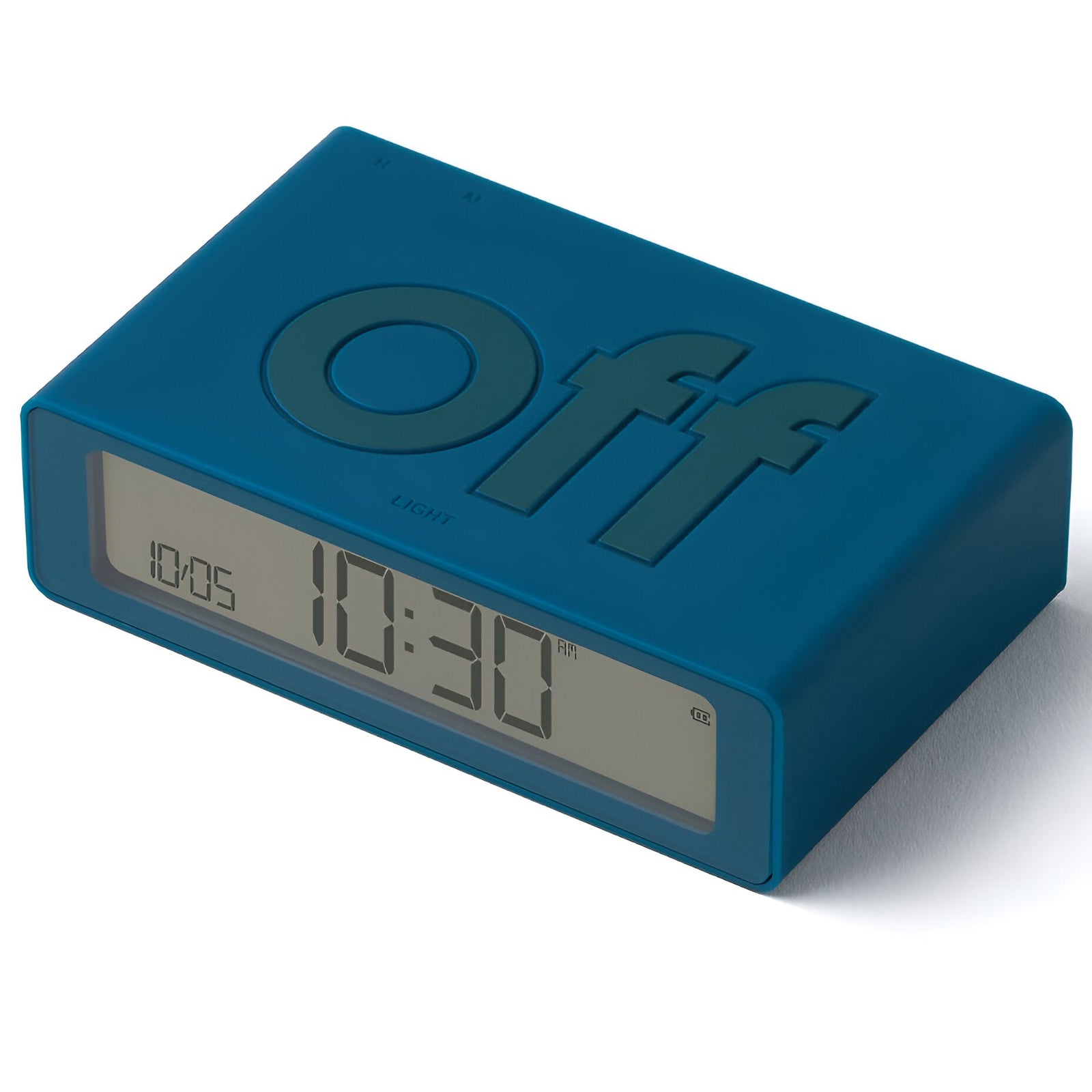 Lexon Flip Mini Travel Reversible Alarm Clock Blue 8cm LD-LR158BF9 2