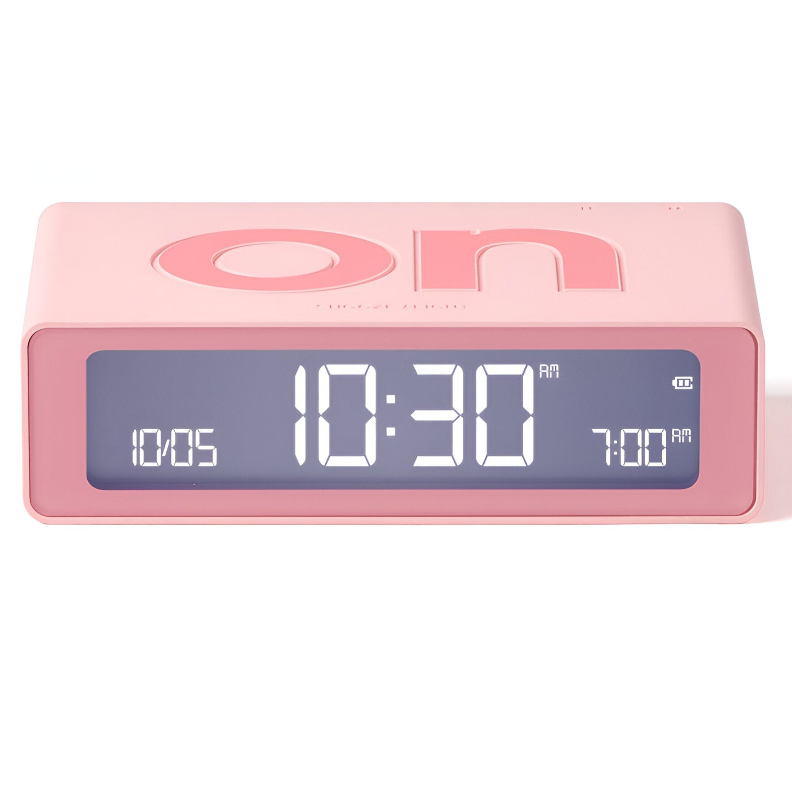 Lexon Flip Mini Travel Reversible Alarm Clock Pink 8cm LD-LR158P4 1