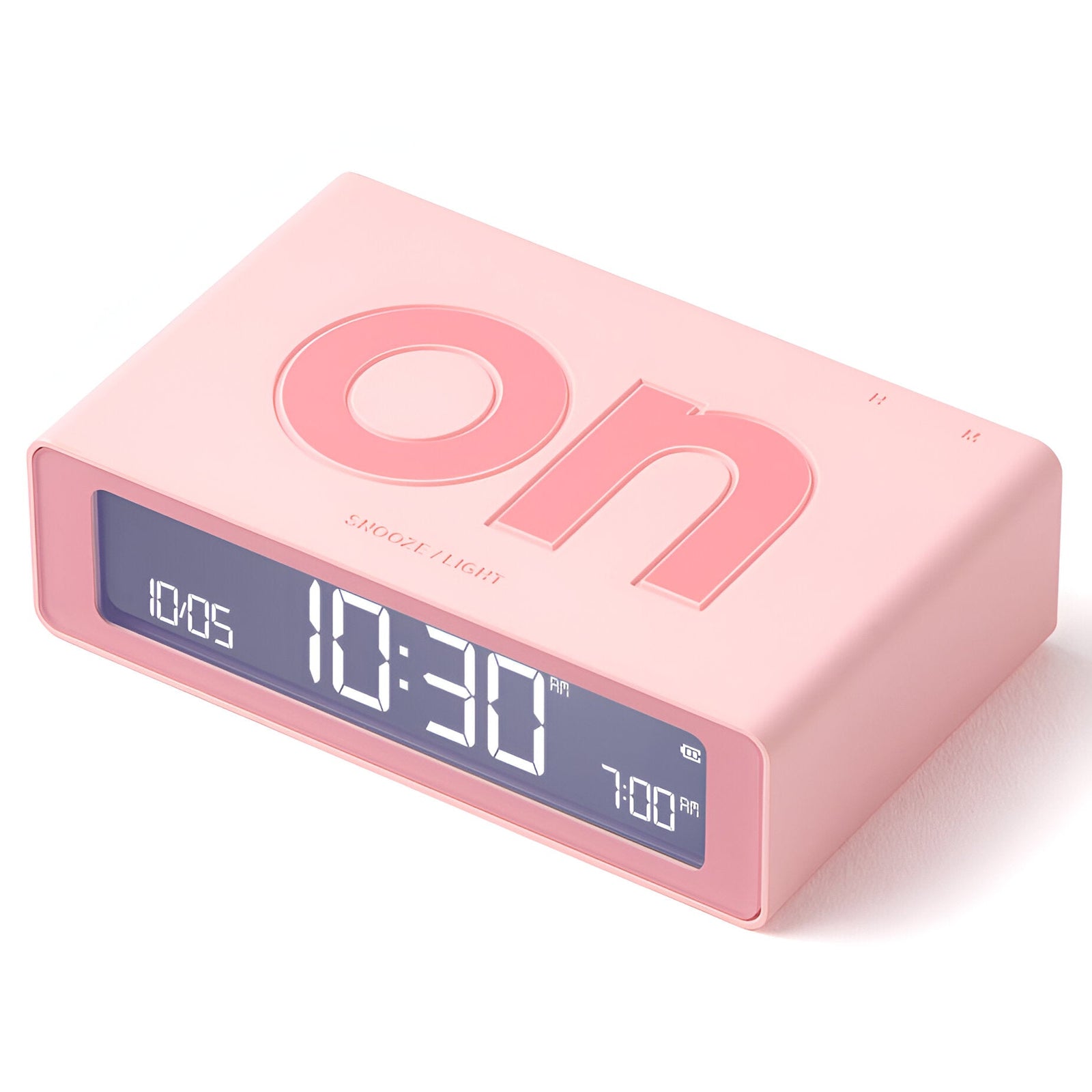 Lexon Flip Mini Travel Reversible Alarm Clock Pink 8cm LD-LR158P4 2