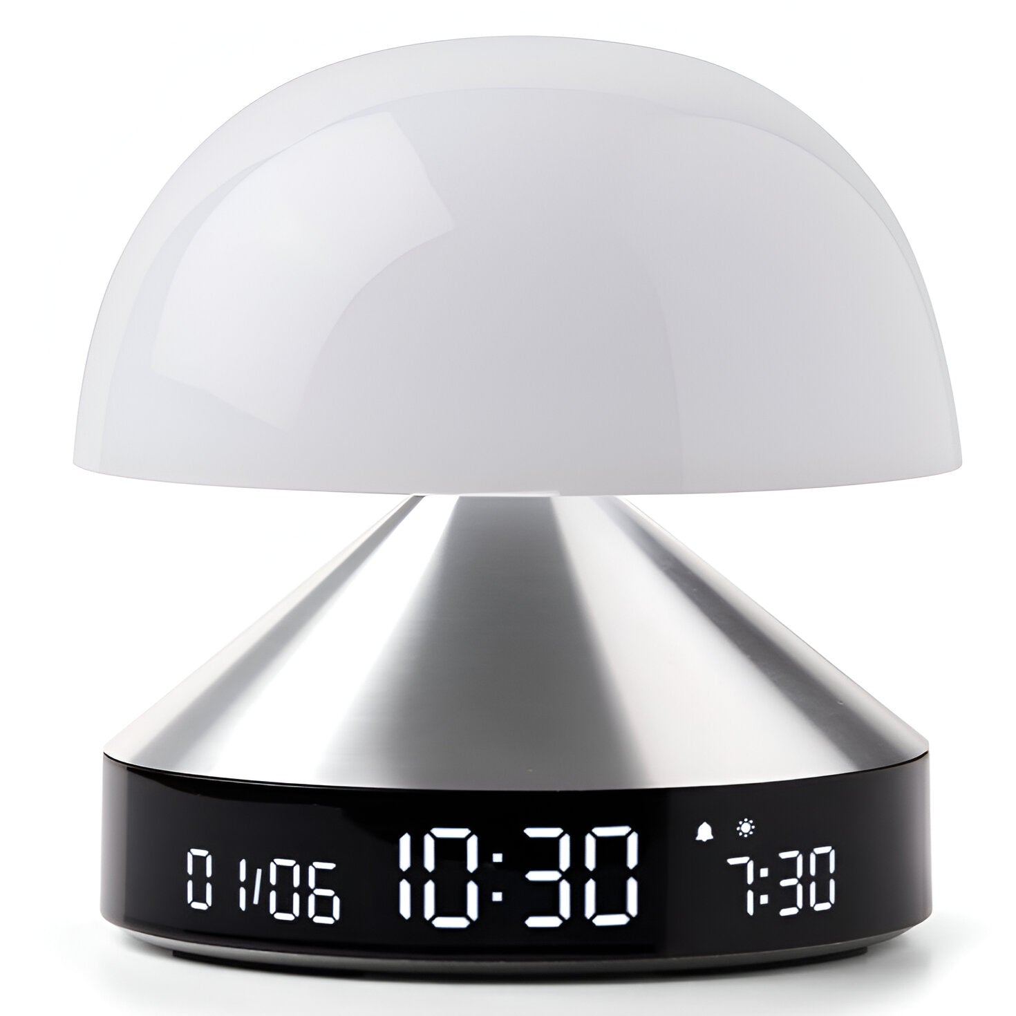 Buy Lexon Mina Sunrise Black LCD Alarm Clock Alu Polish 11cm