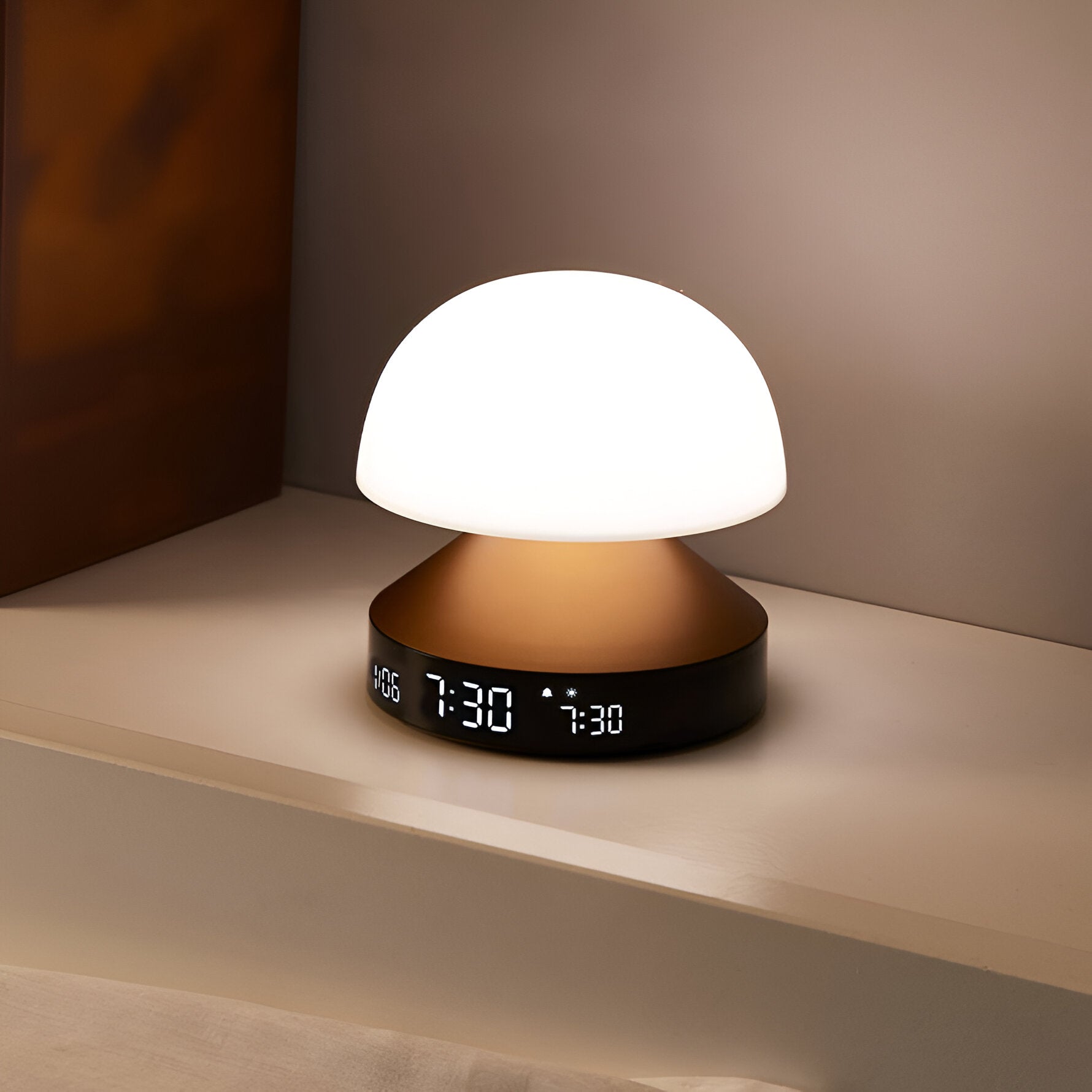 Buy Lexon Mina Sunrise Black LCD Alarm Clock Bronze 11cm