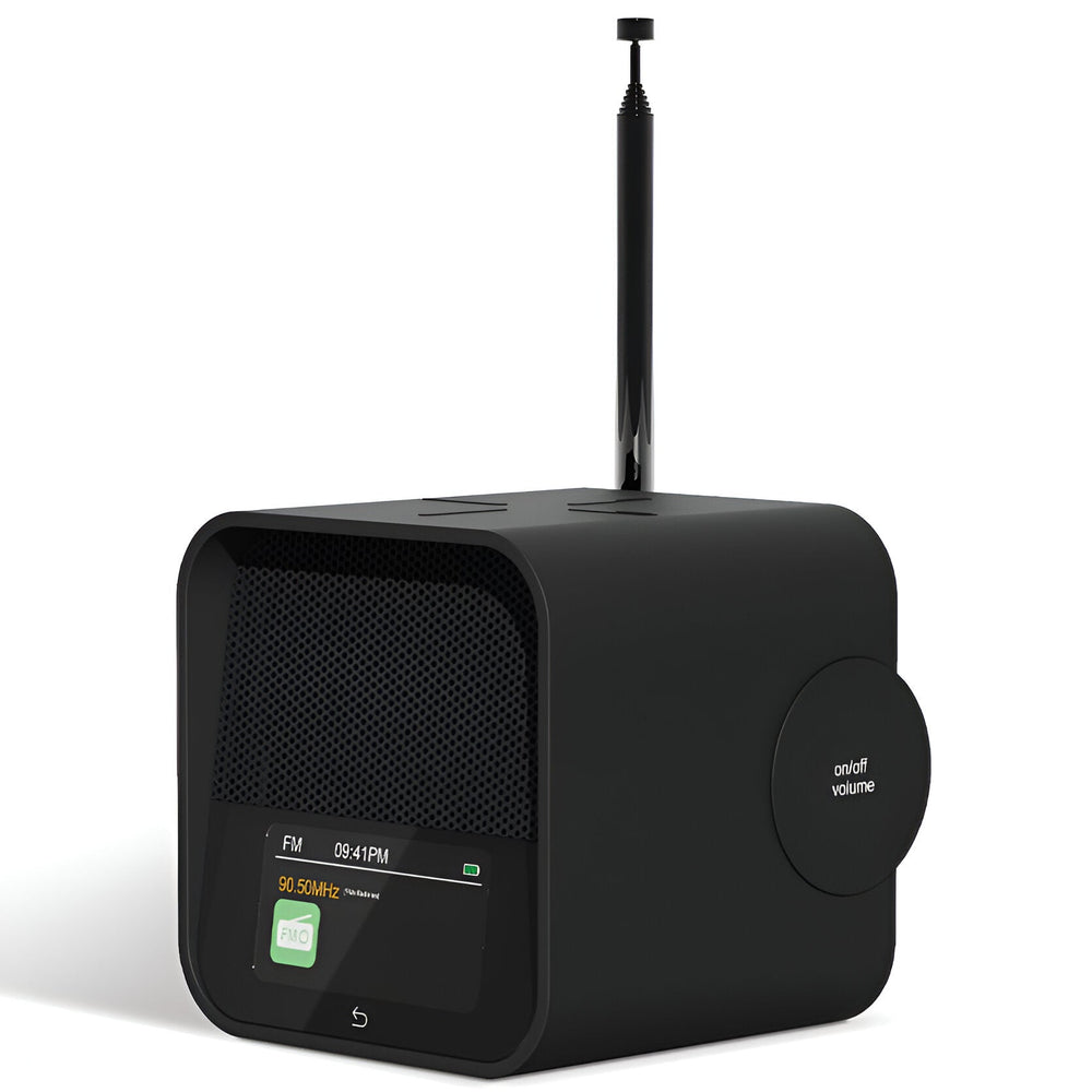 Lexon Oslo DAB FM Radio Charging Bluetooth Alarm Clock Black 11cm LD-LA130N 2